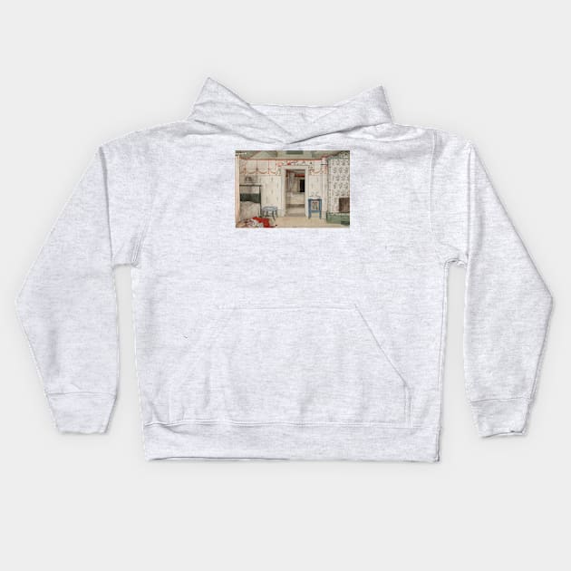 Brita's Forty Winks. From A Home by Carl Larsson Kids Hoodie by Classic Art Stall